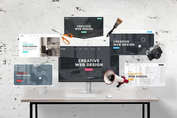 Website design and development workspace